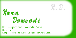 nora domsodi business card
